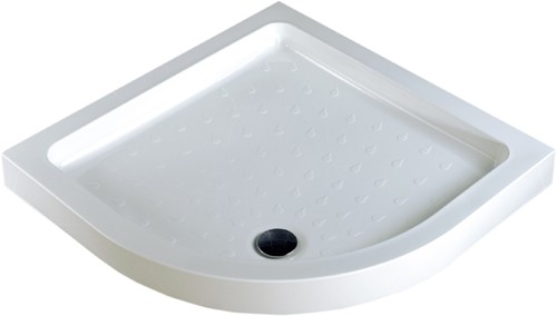 Larger image of MX Trays Acrylic Capped Quadrant Shower Tray. 800x800x80mm.