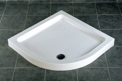 Example image of MX Trays Acrylic Capped Quadrant Shower Tray. 800x800x80mm.
