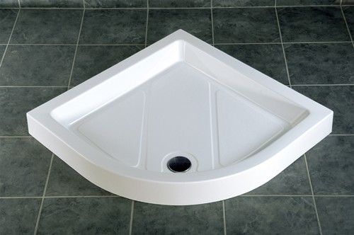 Example image of MX Trays Stone Resin Quadrant Shower Tray. 900x900x110mm.
