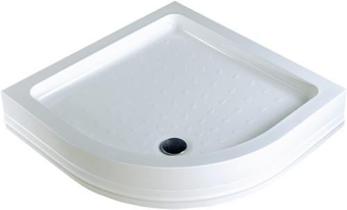 Larger image of MX Trays Acrylic Capped Quadrant Shower Tray. Easy Plumb. 900x900x80mm.