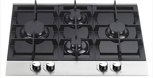 Larger image of Osprey Hobs Gas Hob With 4 x Burners & Black Glass Top (600mm).