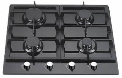 Larger image of Osprey Hobs Gas Hob With 4 x Burners & Black Glass Top (600mm).