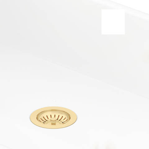 Larger image of Perrin & Rowe Wastes Single Bowl Sink Waste (Gold, No Overflow)