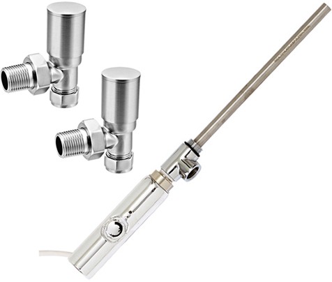 Larger image of Phoenix Radiators Thermostatic Element Pack With Angled Valves  (600w).