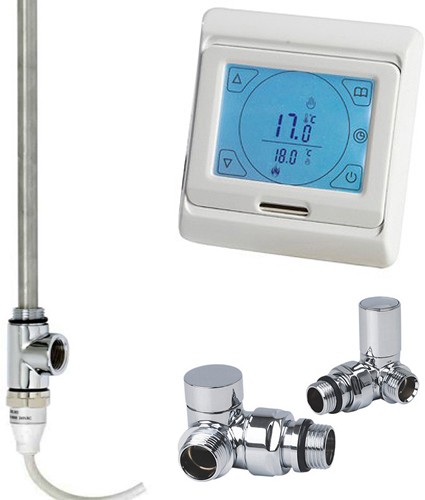 Larger image of Phoenix Radiators Digital Thermostat Pack With Corner Valves (600w).