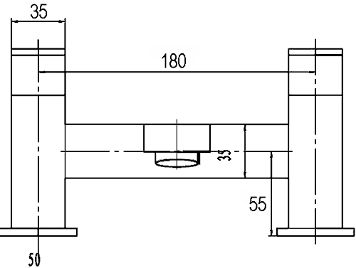 Technical image of Crown Series A Bath Filler Tap (Chrome).