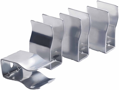 Larger image of Crown Radiators 4 x Horizontal Radiator Brackets (High Gloss Silver).