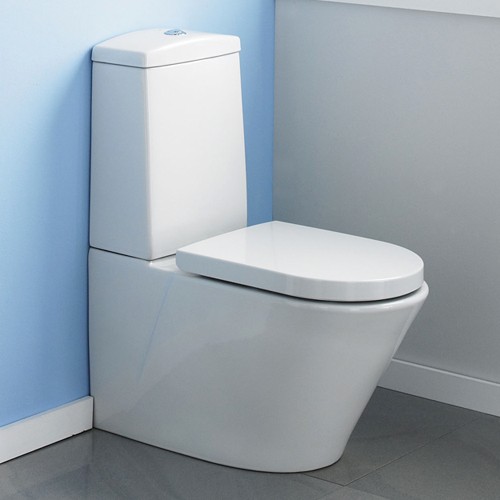 Larger image of Crown Ceramics Solace Toilet With Push Flush Cistern & Soft Close Seat.