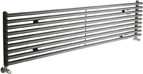 Larger image of Crown Radiators Cypress 4697 BTU Radiator (Anthracite). 1800x405mm.