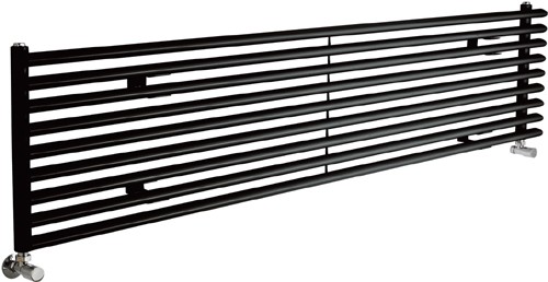 Larger image of Crown Radiators Cypress 5527 BTU Radiator (Black). 1800x405mm.