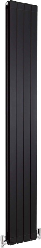 Larger image of Crown Radiators Myrtle Vertical Radiator (Black). 255x1800mm. 4105 BTU.