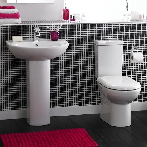 Example image of Crown Suites Knedlington Bathroom Suite With Double Ended Bath (1700x700mm).