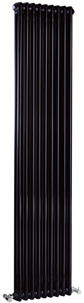 Larger image of Crown Radiators Regency 2 Column Radiator (Black). 425x1800mm. 5749 BTU.