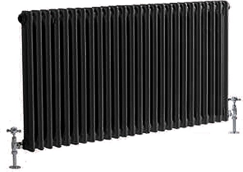 Larger image of Crown Radiators Regency 2 Column Radiator (Black). 1055x600mm. 4897 BTU.