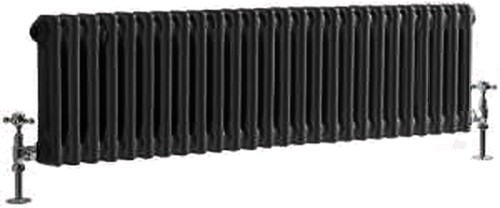 Larger image of Crown Radiators Regency 2 Column Radiator (Black). 1055x400mm. 3104 BTU.