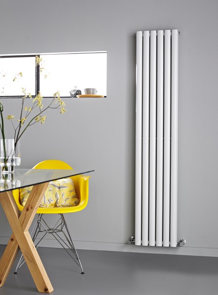 Example image of Crown Radiators Ricochet Vertical Radiator (White). 354x1750mm.