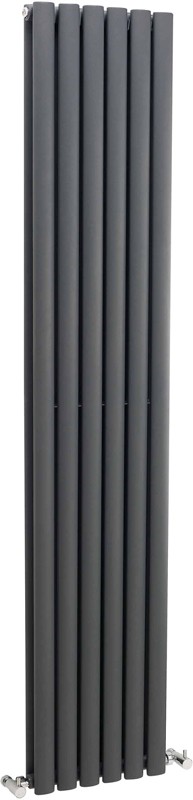 Larger image of Crown Radiators Ricochet Vertical Radiator (Anthracite). 354x1750mm.