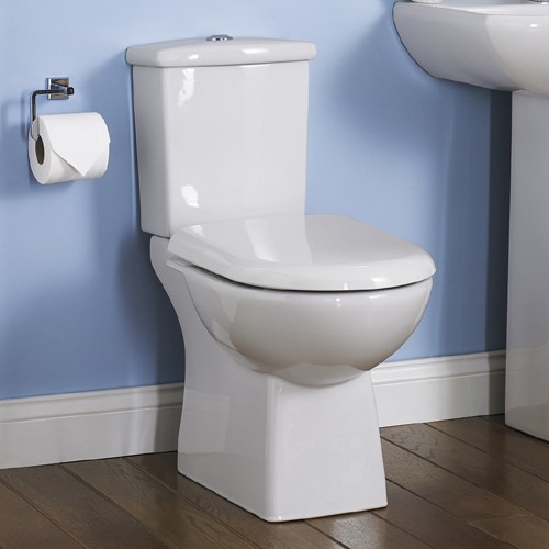 Larger image of Crown Ceramics Asselby Toilet With Dual Push Flush Cistern & Seat.
