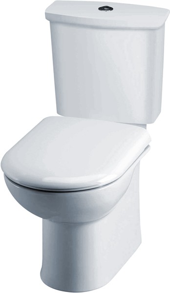 Example image of Crown Ceramics Linton Toilet With Dual Push Flush Cistern & Seat.