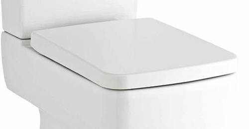 Example image of Crown Luxury Square Toilet Seat - Top Fixing (White).