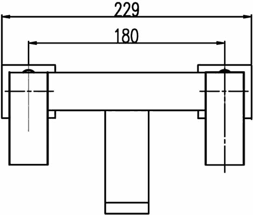 Technical image of Crown Series P Bath Filler Tap (Chrome).