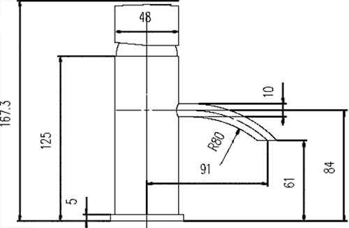 Technical image of Crown Series A Basin & Bath Shower Mixer Tap Set (Chrome).