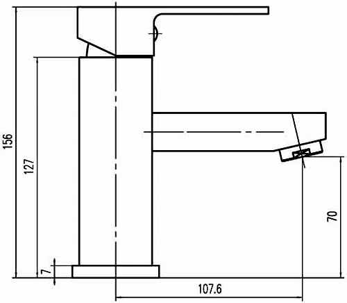 Technical image of Crown Series S Basin & Bath Shower Mixer Tap Set (Chrome).