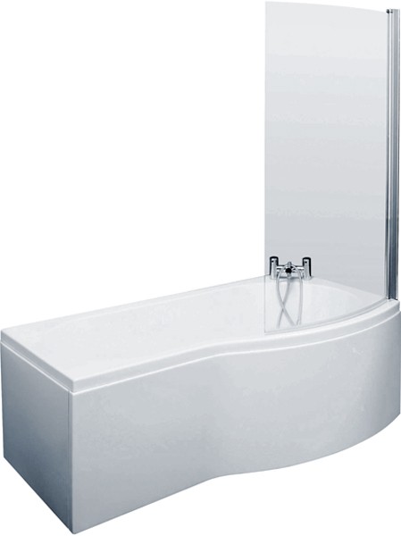 Example image of Crown Baths Shower Bath With Screen & Panels (1500mm, Right Handed).