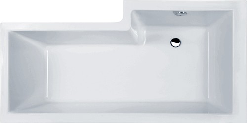 Example image of Crown Suites Square Shower Bath Suite, Toilet & Basin (Left Handed).