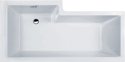 Example image of Crown Suites Square Shower Bath Suite, Toilet & Basin (Right Handed).