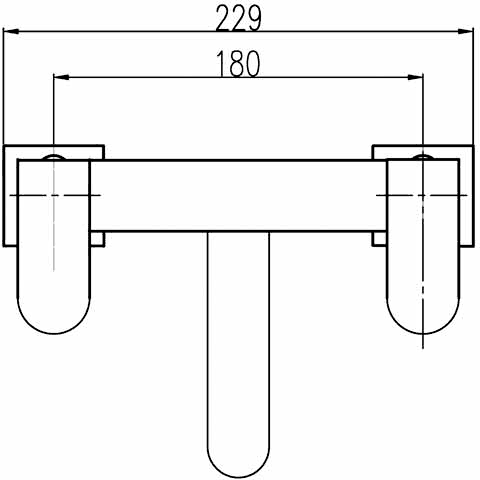 Technical image of Crown Series S Bath Filler Tap (Chrome).