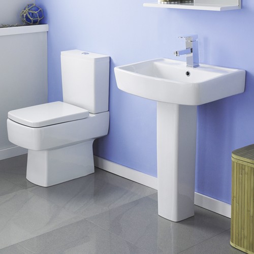 Larger image of Crown Ceramics Bliss 4 Piece Bathroom Suite With Toilet & 600mm Basin.