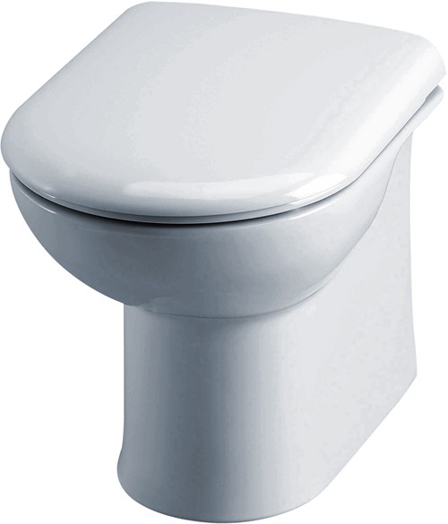 Larger image of Crown Ceramics Linton Back To Wall Toilet Pan With Soft Close Seat.