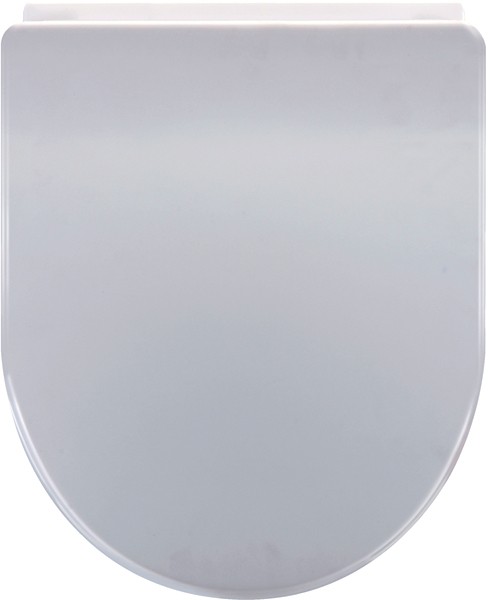Larger image of Crown Soft Close Toilet Seat (D Shaped, White).