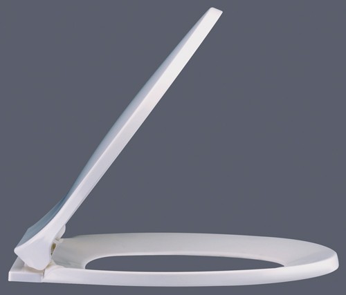 Example image of Crown Soft Close Toilet Seat (D Shaped, White).