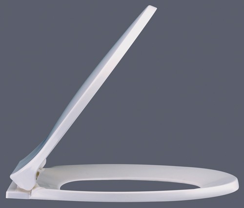 Example image of Crown Soft Close Toilet Seat (D Shaped, White).
