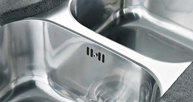 Example image of Pyramis Dione 1.5 Bowl Undermount Kitchen Sink, Waste & Tap. 590x460mm.