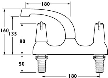 Technical image of Pyramis Sit On Kitchen Sink, Waste & Tap. 1000x500mm (Left Hand).