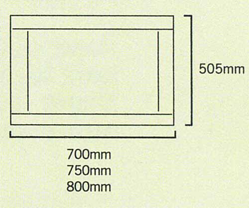 Technical image of daVinci 800mm modern bath end panel in birch finish.