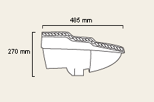 Technical image of Waterford Ravel 2 Tap Hole Semi Recess Basin.