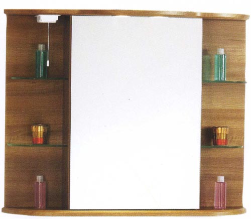 Larger image of daVinci Cherry bathroom cabinet with mirror, lights & shaver socket.