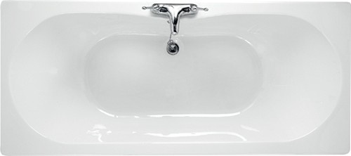 Larger image of Monte Carlo White double ended bath. 1700 x 750mm. Legs included.