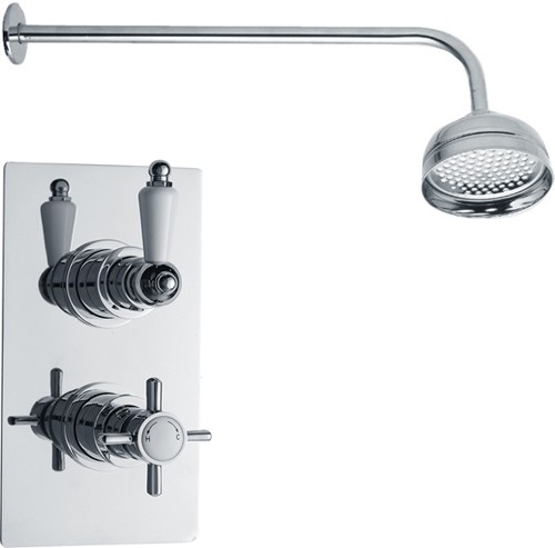 Larger image of Galway Twin thermostatic shower valve with BIR kit (Chrome)