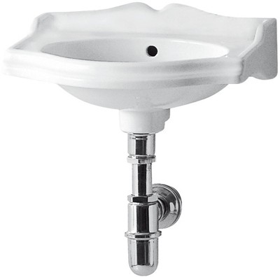 Larger image of Arcade 2 Tap Hole Wall Hung Cloakroom Basin. 375 x 280mm.