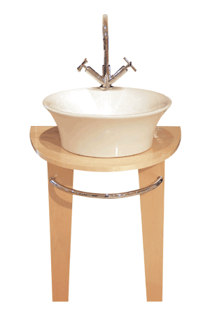 Example image of Shires Round Airo Free-Standing Basin, 1 Tap Hole. 500x500mm