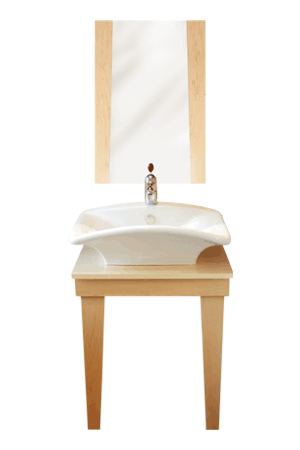 Example image of Shires Quadrato Free-Standing Basin, 1 Tap Hole. 600x450mm