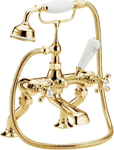 Larger image of Hudson Reed Topaz Bath shower mixer (Antique Gold)
