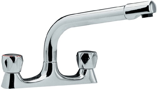 Larger image of Solo Dualflow deck sink mixer tap (Chrome)