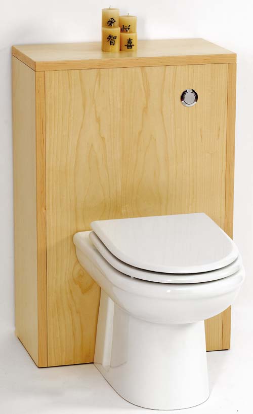 Larger image of daVinci Monte Carlo back to wall toilet unit in maple (Pan not included).