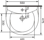 Technical image of Venezia 3 Piece Bathroom Suite.